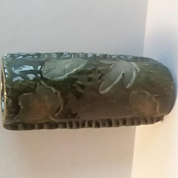 Olive Green Ceramic Vase - Picture 2 of 10